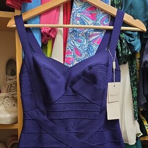 Purple Bandage Dress Sexy Mini